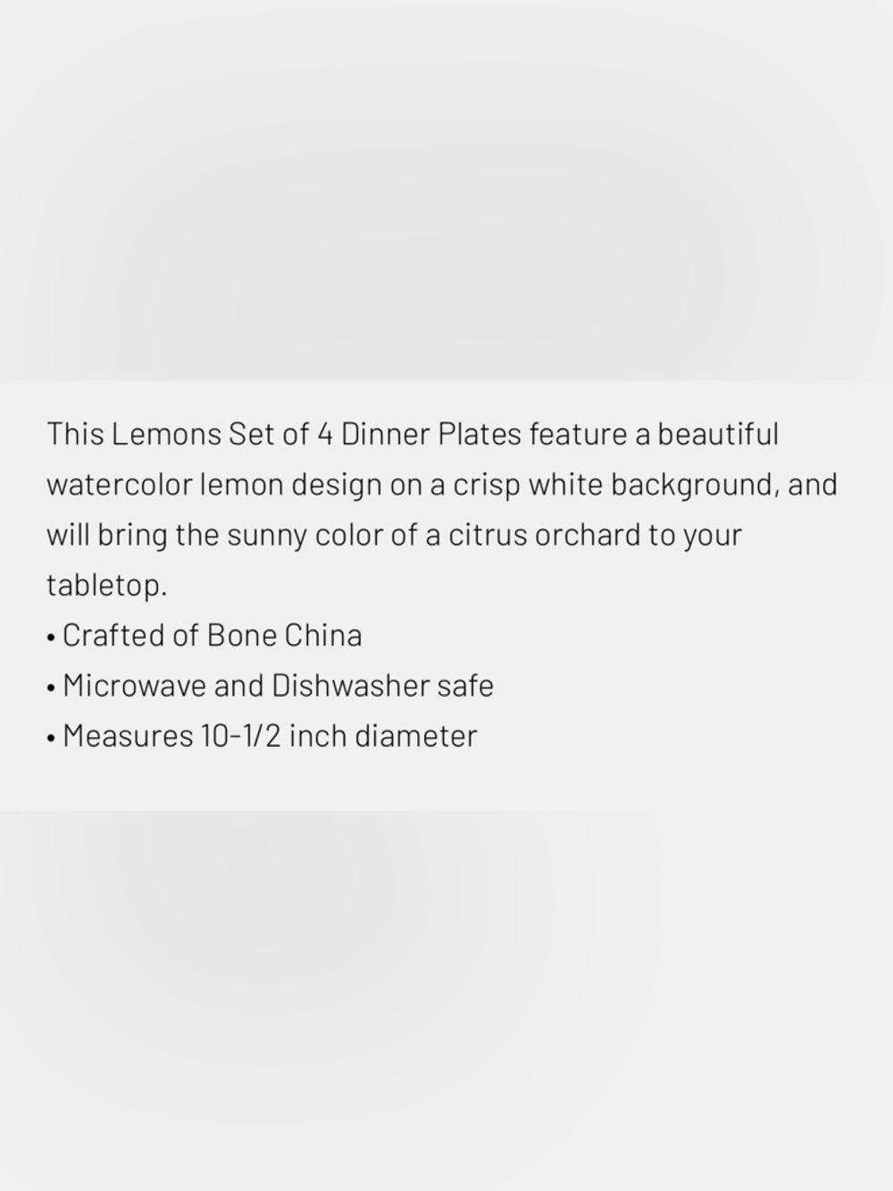 MIKASA Dinner Plates with Lemons, Set of 4. - Picture 5 of 5